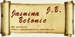 Jasmina Belonić vizit kartica